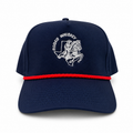 Navy Blue & Red RW High Profile Rope Snapback Hat SAMPLE