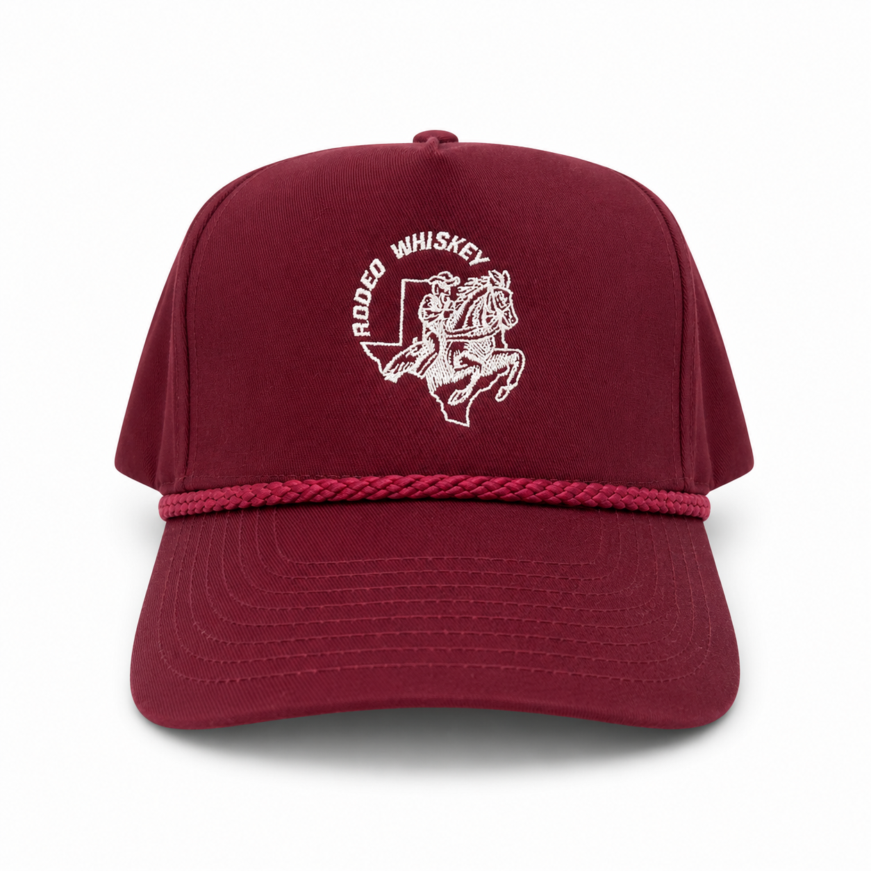 Burgundy RW High Profile Rope Snapback Hat SAMPLE