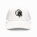 White RW High Profile Rope Mesh Snapback Hat