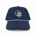 Blue Suede & White RW High Profile Rope Snapback Hat SAMPLE