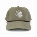 Tan & Maroon RW High Profile Rope Snapback Hat