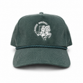 Green Suede RW High Profile Rope Snapback Hat