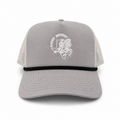 Grey & Black RW High Profile Rope Mesh Snapback Hat