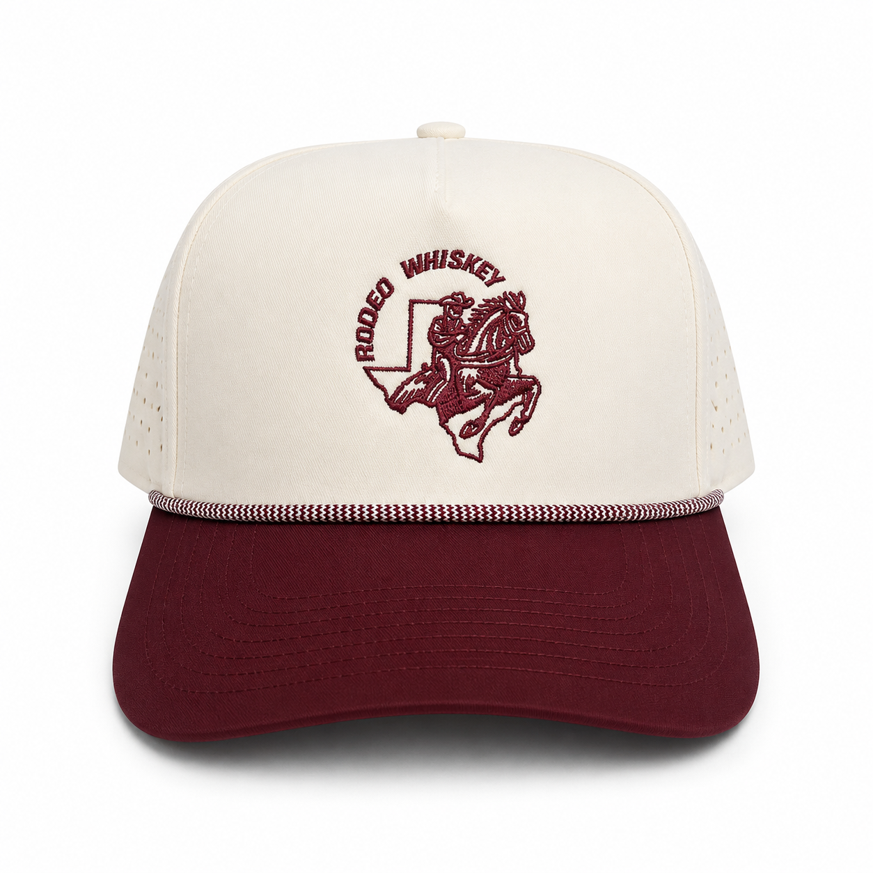 Maroon & Tan RW Waterproof Rope Hat